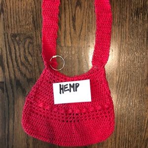 Handmade crocheted HEMP tote vegetable, beach, purse, reusable bag